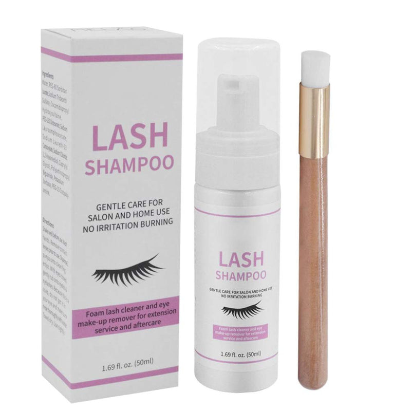 [Australia] - 50ml Eyelash Cleanser, Eyelid and Eyelash Foam Shampoo Gentle Eyelash Extension Cleanser for Removing Oil Make-up Residues 