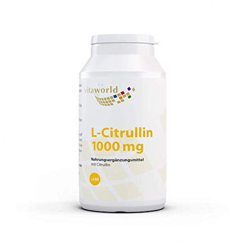 [Australia] - Vita World L-Citrulline 1000 mg Highly Dosed 240 Tablets Vegan/Vegetarian Made in Germany 