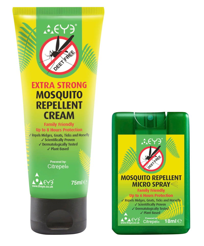 [Australia] - THEYE Mosquito Repellent Lotion & Spray Pack, Natural DEET Free, Family Friendly Insect Repellent, Up to 8 Hr Protection Cream + Micro Spray 