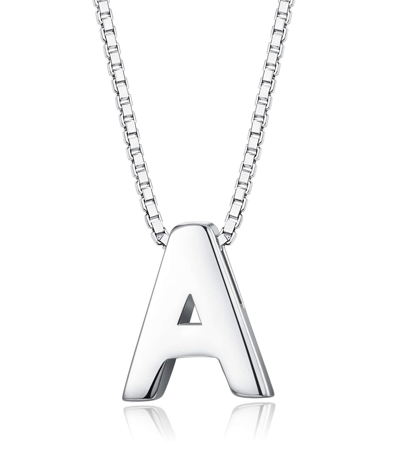 [Australia] - Sllaiss Initial Necklace 925 Sterling Silver Letter Pendant Necklace Personalized Alphabet A to Z initial Charm Pendant Necklace for Women 