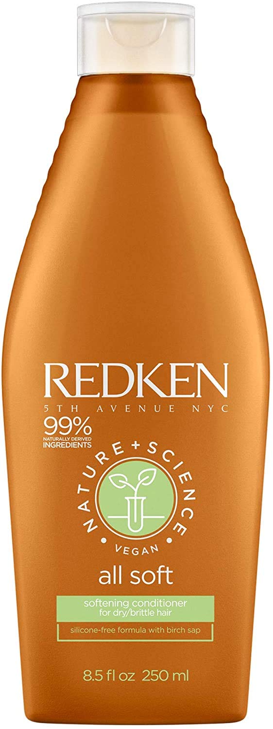 [Australia] - REDKEN | Nature + Science All Soft | Vegan | Conditioner | For Dry/Brittle Hair | Infused with Birch Sap | Enhances Softness | 250ml 