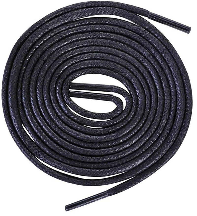 [Australia] - Round Waxed Shoelaces-For Oxford Shoes Round Dress Shoes Boots Leather Shoe Laces,2.5mm Width,80-100cm Length.… Length 100CM Black 