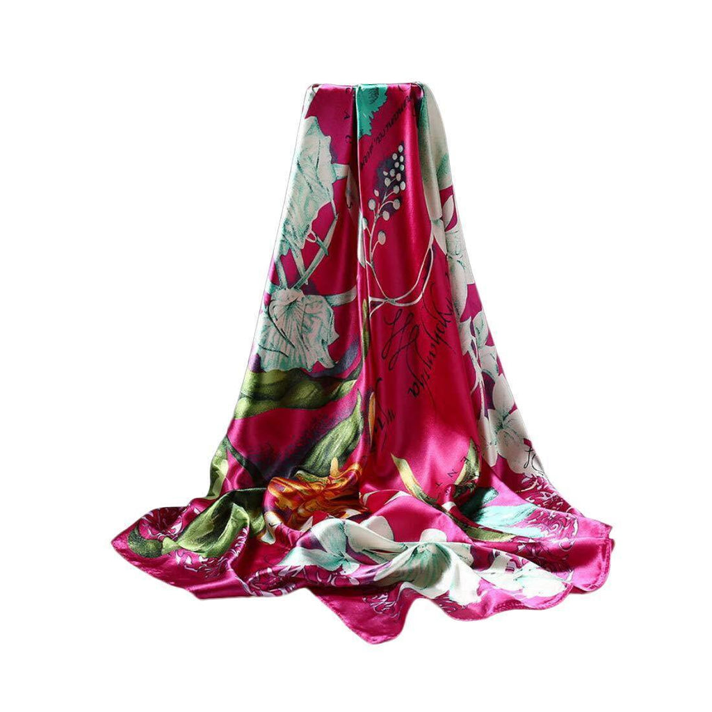 [Australia] - DEBAIJIA Women Silk Scarf Large Square Head Neck Scarves Lightweight Neckerchief Wraps Fashion 35 * 35in 35 X 35in L 