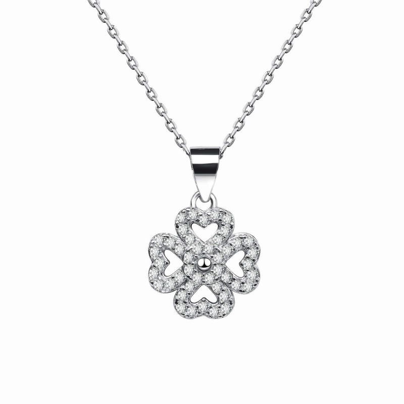 [Australia] - VIKI LYNN Women Girls 925 Sterling Silver CZ Four Leaf Clover Necklace 
