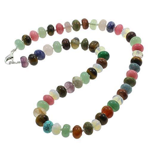 [Australia] - TreasureBay Women's Multi-colour Natural Gemstone Beaded Necklace 
