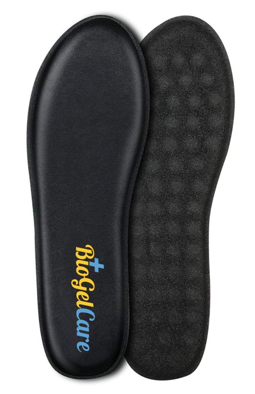 [Australia] - BioGelCare Gel Active Sports Shoe Insoles | NEW Dynamic Arch Support Orthopedic Shock Absorber Insoles for Men & Women (Unisex), Black, UK 4 | EU 37 UK 4 - EU 37 