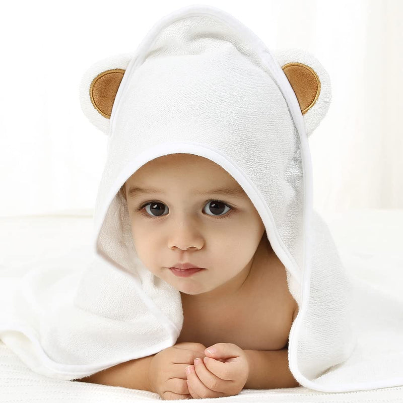 [Australia] - Baby Hooded Towel Ultra Soft 100% Bamboo Fabric 0-5 Years Large size 90x90CM(35"X 35") Highly Durable 500 GSM Girls, Boys, Babies, Newborn, Toddler and Kids 