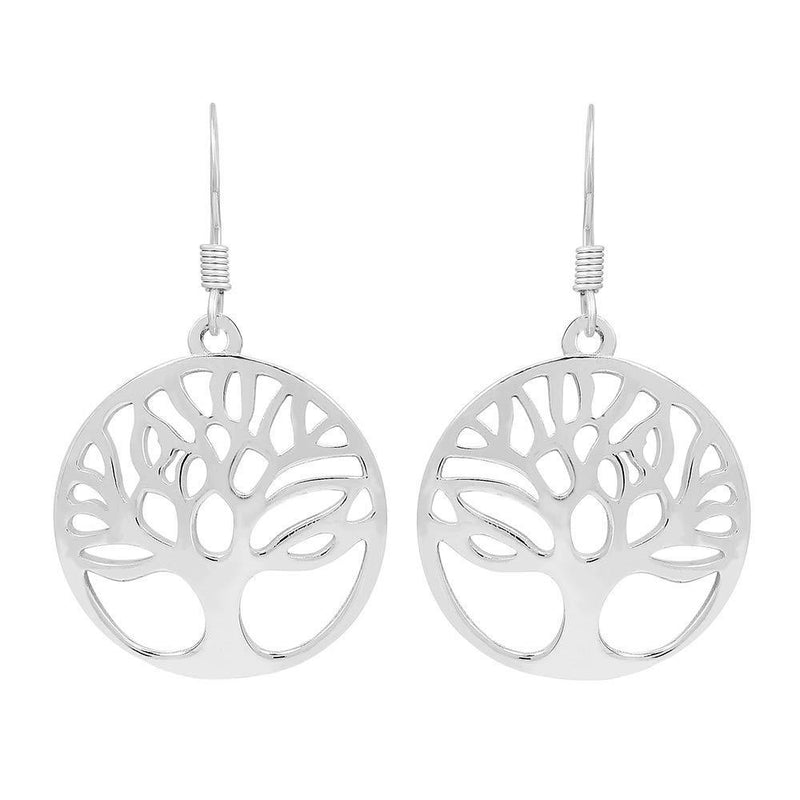 [Australia] - Solid .925 Sterling Silver Tree of Life Design Dangle Earrings For Women 