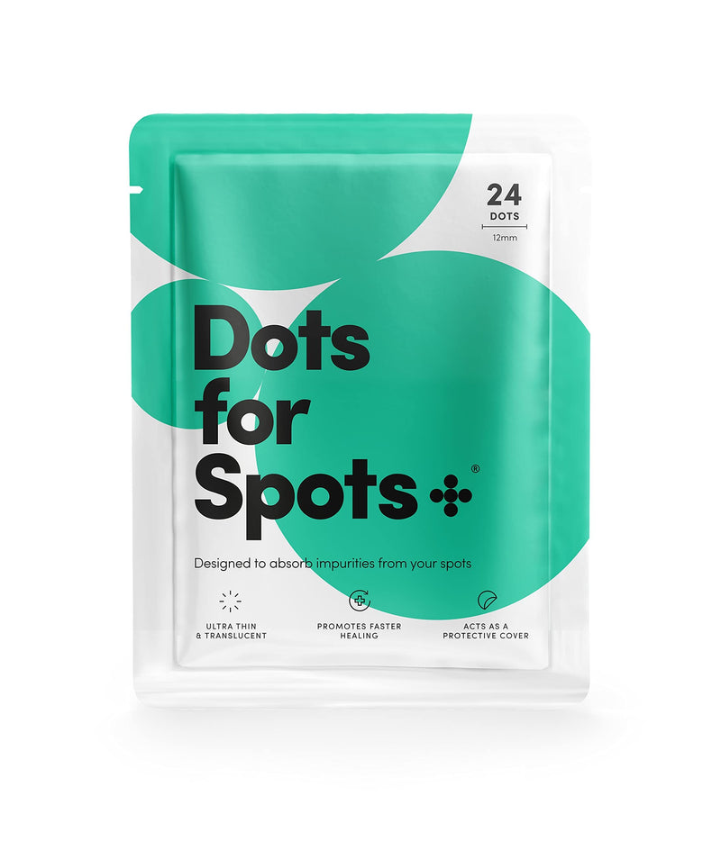 [Australia] - Dots for Spots Acne Patches - Pack of 24 Translucent Hydrocolloid Pimple Patch Spot Treatment Stickers for Face and Body - Fast-Acting, Vegan & Cruelty Free Skin Care 24 Count (Pack of 1) 
