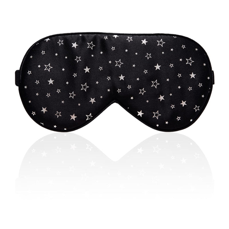 [Australia] - 100% Silk Sleep mask with Adjustable Strap,Comfortable and Super Soft Eye mask Ultimate Sleeping aid,blindford Silver Stars Silverstar 