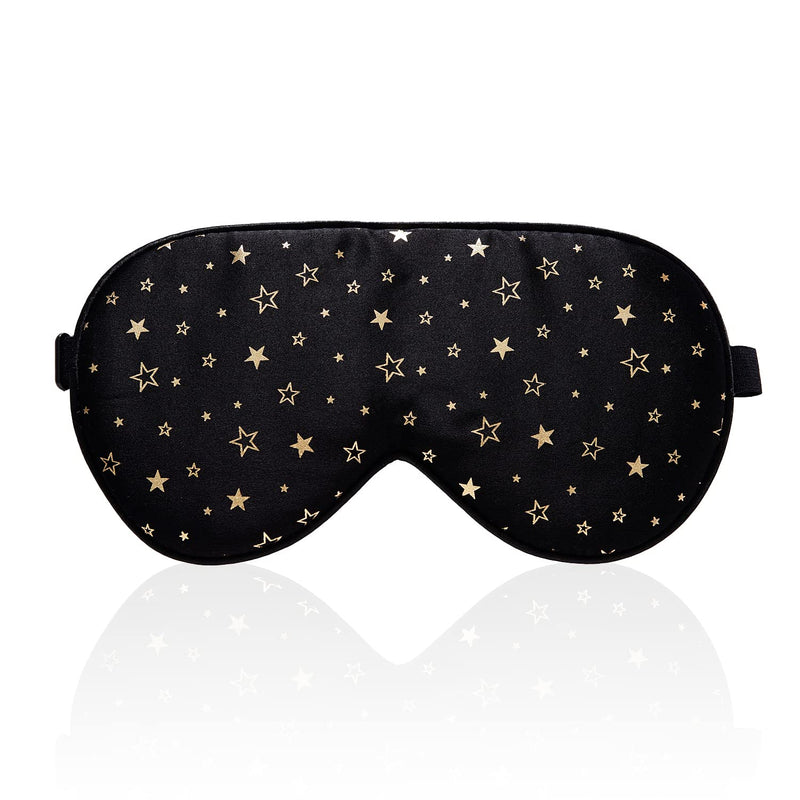 [Australia] - 100% Silk Sleep mask with Adjustable Strap,Comfortable and Super Soft Eye mask Ultimate Sleeping aid,blindford Golden Stars Goldenstar 