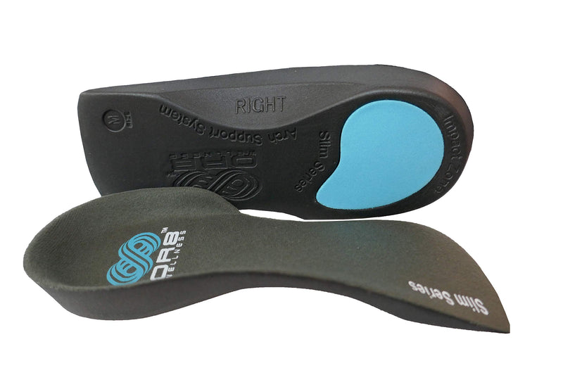 [Australia] - Plantar Fasciitis Insoles. ¾ Length Slim Fit Shoe Inserts. Orthotic Foot Supports. Flat Feet. Arch Support Large 9-10.5 