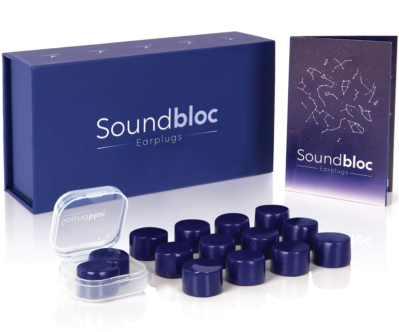 [Australia] - Ear Plugs for Sleeping by Soundbloc™ - 1 Year Supply (6 Pairs) - Custom Fit Noise Reduction Reusable Soft Silicone Earplugs - The Earplug for Sleep Size M/L 