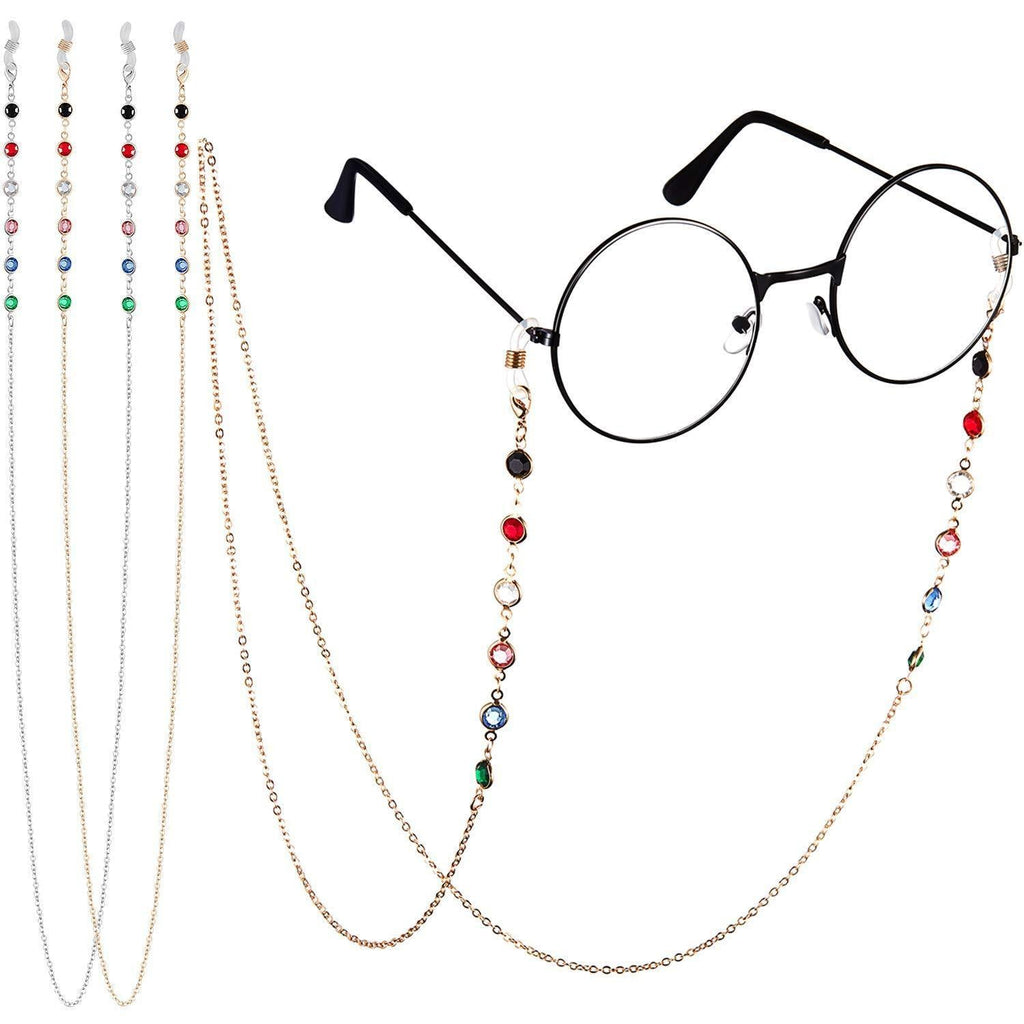 [Australia] - 2 Pieces Beaded Eyeglass Chains for Women Colorful Beaded Sunglasses Chain Reading Eyeglasses Holder Strap Cord Lanyard Eyewear Retainer 