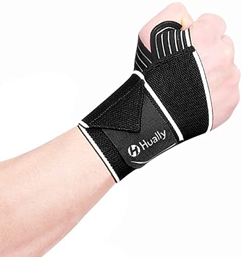[Australia] - Hually Wrist Support, Adjustable Wrist Brace for Men and Women, wrist wraps One Size Fits all, Breathable and Comfortable Wrist Straps Support for Bench Press, Weightlifting, gym, Sports etc 