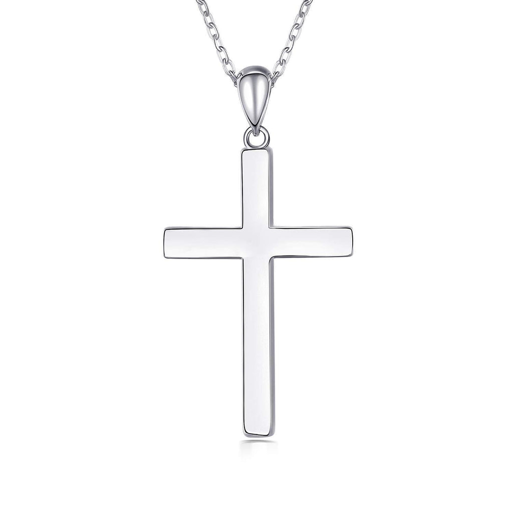 [Australia] - BlingGem Cross Necklace for Women 925 Sterling Silver Cubic Zirconia Infinity Cross Pendant Necklace Jewellery for Women Mom Wife 