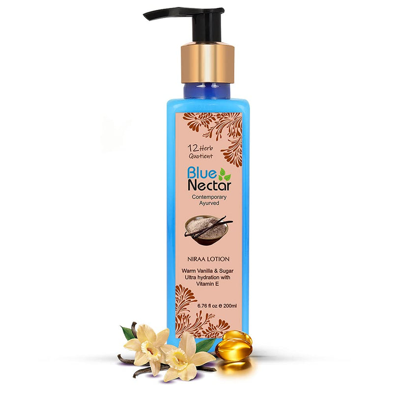 [Australia] - Blue Nectar Shea Butter Warm Vanilla and Sugar Body lotion Cream with Vitamin E for ultra hydration (12 Herbs, 200 ml) 