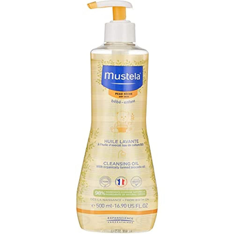 [Australia] - Mustela Cleansing Oil For Dry Skin 500Ml, (Pack of 1) 