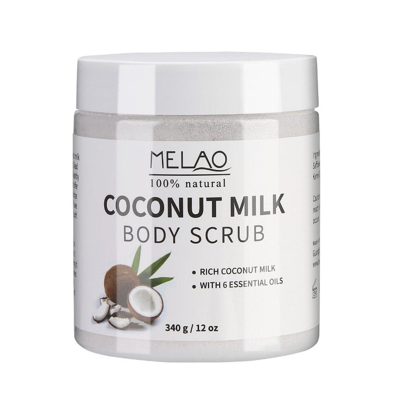 [Australia] - Body Scrub, Coconut Milk, Exfoliating Scrub Ultra-Moisturizing and Organic, Stretch Marks, Smoothing the skin for nourishing essential body care. 