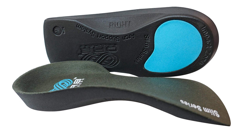 [Australia] - Narrow Fit ¾ Length Slim Shoe Inserts. Plantar Fasciitis Insoles. Orthotic Foot Supports. Flat Feet. Arch Support. Heel Pain Relief. S 5-6.5 
