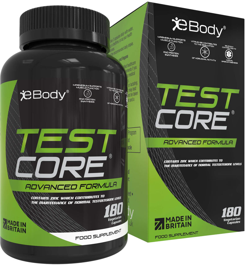 [Australia] - Testcore Testosterone Boosters for Men contains Zinc which Contributes to the Maintenance of Normal Testosterone Levels (180 Vegetarian Capsules) 