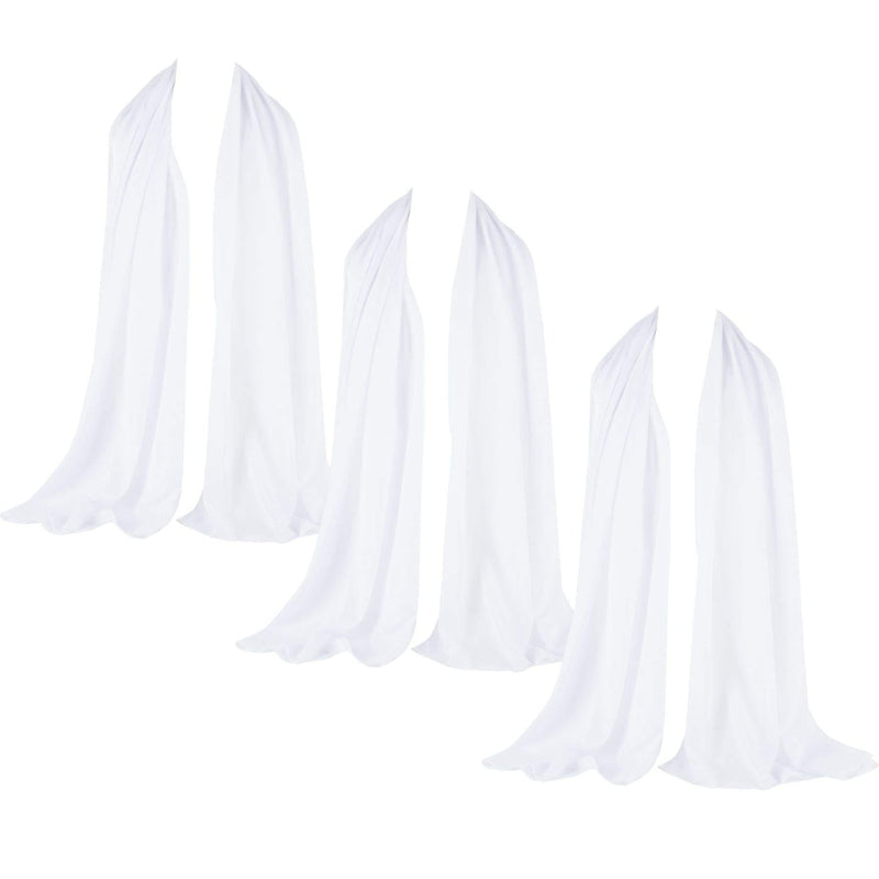[Australia] - ZAKIRA Chiffon Scarf Sheer Wrap for Women Pack of 3 White 