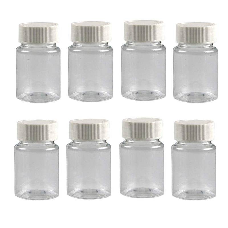[Australia] - XUMIN 12PCS 50ml/1.7oz Portable Empty Plastic Medicine Bottles Holder Storage Container Case Box with Screw Cap for Pill Tablet Solid Powder Liquid White 