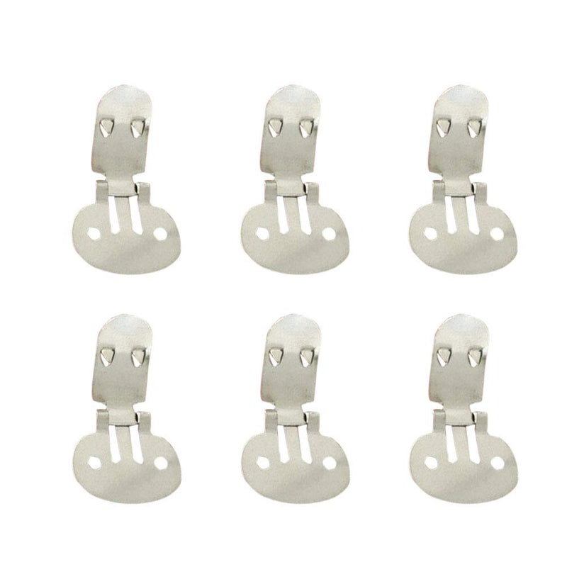 [Australia] - SUPVOX 10pcs Shoe Clips Stainless Steel Flat Blank Shoe Clips DIY Crafts Accessories Shoe Embellishments for Shoes Decoration Silver (32mm x 20mm) 