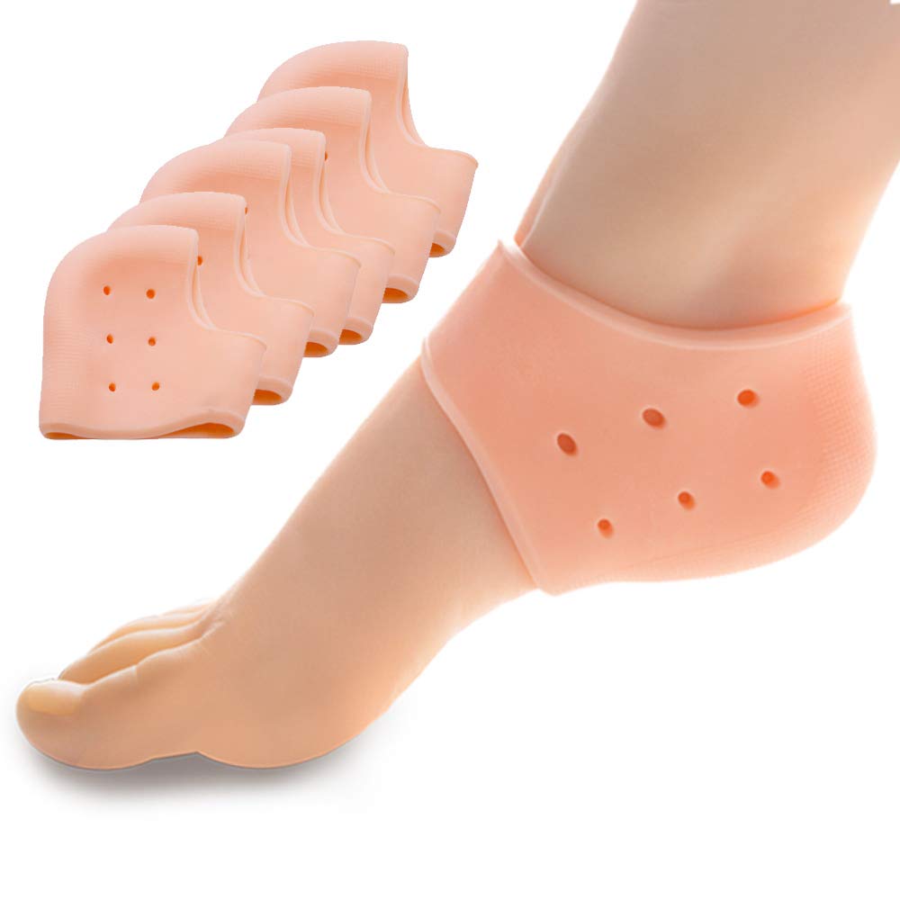 [Australia] - Heel Sleeves, Sumiwish 6PCS Gel Heel Cushion, Heel Support for Plantar Fasciitis, Heel Protector Pads for Bone Spur, Heel Spur Pain Relief and Cracked Heels Fleshcolor 