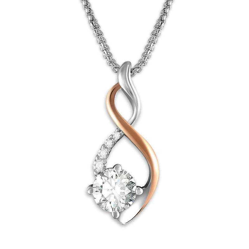 [Australia] - GEORGE · SMITH Infinity Women Necklace 925 Sterling Silver Pendant Necklace with Crystal , Ladies Necklace Birthday Gifts for Women Wife Girlfriend 