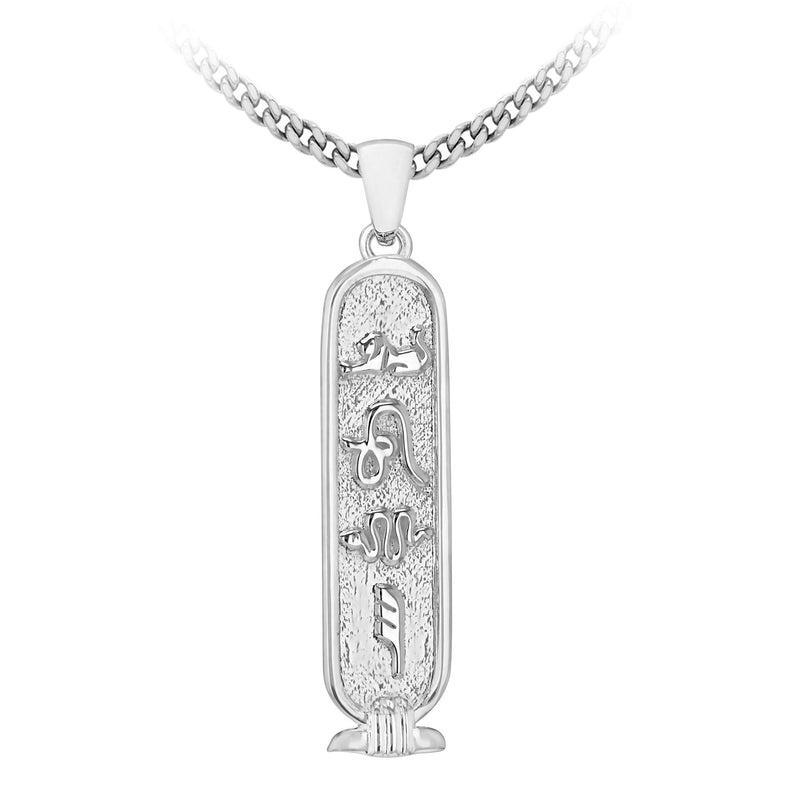 [Australia] - Tuscany Silver Women's Sterling Silver Necklace - 'Love' Cartouche Pendant on Curb Chain - 51cm/20" 