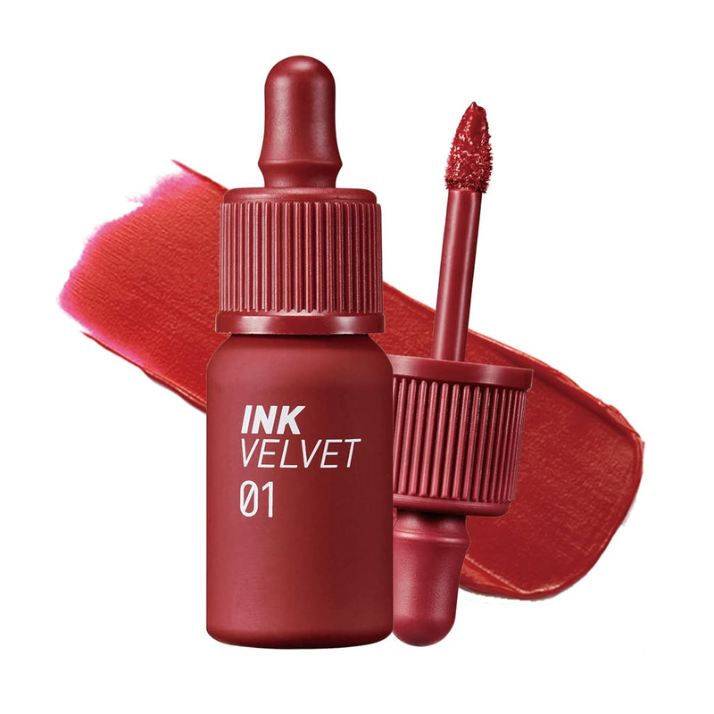 [Australia] - Peripera Ink the Velvet Lip Tint | High Pigment Color, Longwear, Weightless, Not Animal Tested, Gluten-Free, Paraben-Free | Good Brick (#01), 0.14 fl oz 001 Good Brick 4.14 ml (Pack of 1) 