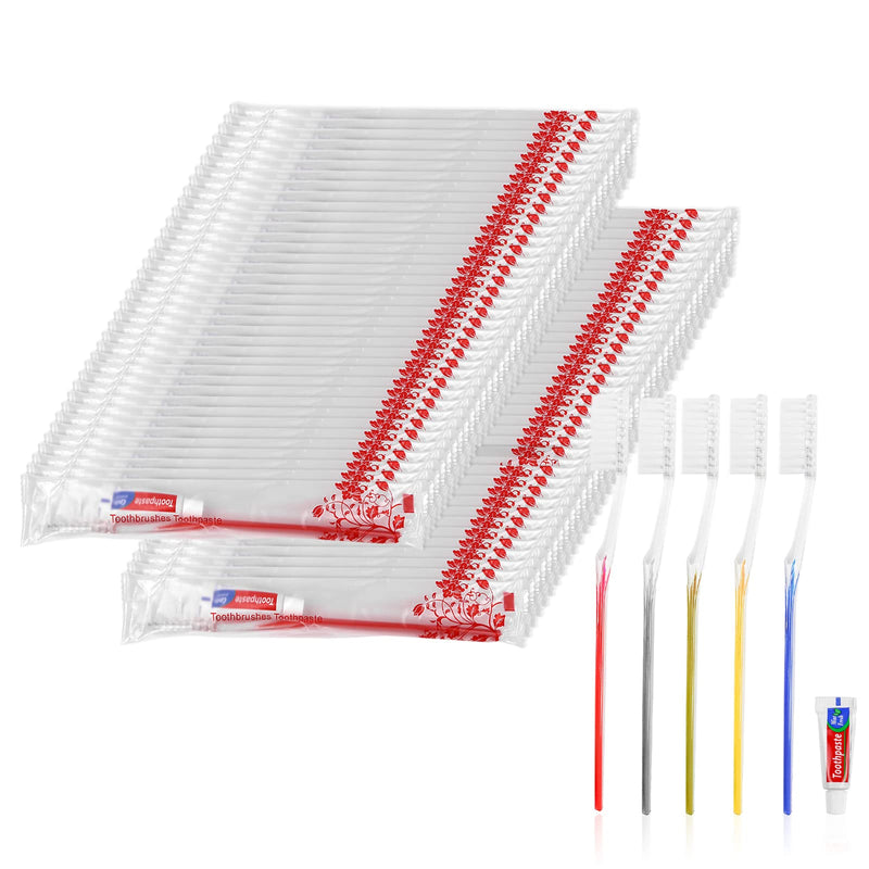 [Australia] - Travel Toothbrushes,Travel Toothbrush Kit,30 Packs Travel Toothbrush Set Camping Hotel Disposable Toothbrushes and Toothpaste(5 Colors) 30 