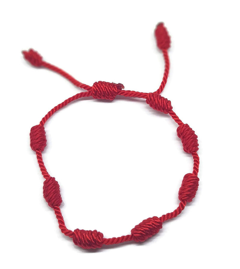 [Australia] - MYSTIC JEWELS by Dalia - Kabbalah Bracelet - 7 Knots Red Thread - Unisex - Adjustable - Evil Eye Protection, Good Luck 
