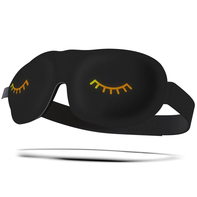 [Australia] - SMUG 100% Blackout Sleep & Eye Mask | Eyelash Extension Friendly | Eye Masks for Sleeping | Sleep Masks for Women & Men | Straps for Dream Comfort & Adjustability | Black Wink 