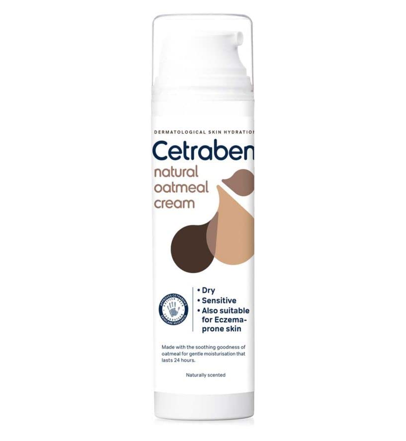 [Australia] - Cetraben Natural Oatmeal Cream, Body Cream, Dry Skin Moisturiser Suitable For Sensitive and Eczema-Prone Skin – 190g 