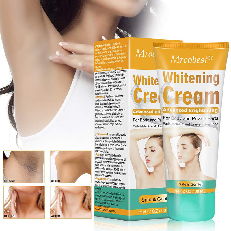 [Australia] - Underarm Whitening Cream, Skin Lightening Cream, Armpit Whitening Cream, Skin Bleaching Cream Effective for Armpit, Knees, Sensitive & Intimate Parts - 60ML 60 ml (Pack of 1) 