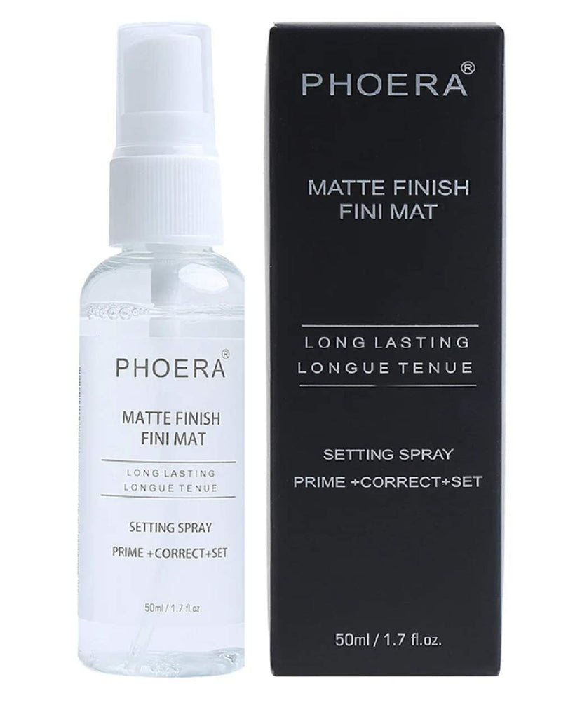 [Australia] - AQUAPURITY Phoera Makeup Setting Spray Matte Finish, Makeup Sealer Spray Long Lasting16Hr Wear Face Make Up Foundation 3 In 1 Fixer, Primer & Corrector Light Weight Beauty Blender (SETTING SPRAY 50ML) 