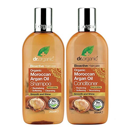 [Australia] - Dr Organic Moroccan Argan Oil Shampoo & Conditioner Set - VEGAN 