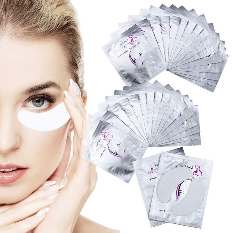 [Australia] - Under Eye Gel Pads 50 Pairs Gel Eye Pads for Lash Eyelash Extensions Lint Free Eye Patches 