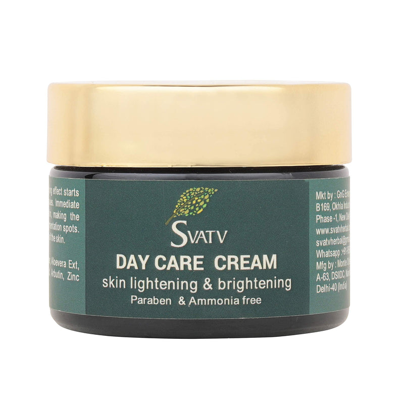 [Australia] - SVATV - Day Care Cream With Aloe Vera & Rose Water Ext. For Skin Lightening & Brightening Cream -Repair Dark Spot, Face Moisturizer Cream - Praben & Ammonia Free 