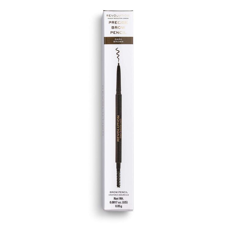 [Australia] - Makeup Revolution, Precise Brow Pencil, Dark Brown, 0.05 g (Packaging May Vary) 0.05 g (Pack of 1) 