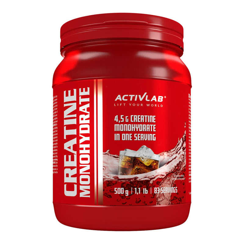 [Australia] - Activlab Creatine Monohydrate - 500g Jar | Optimum Nutrition Pre-Workout 83 Servings | Creatine Powder for Muscle Growth- Cola Flavor 