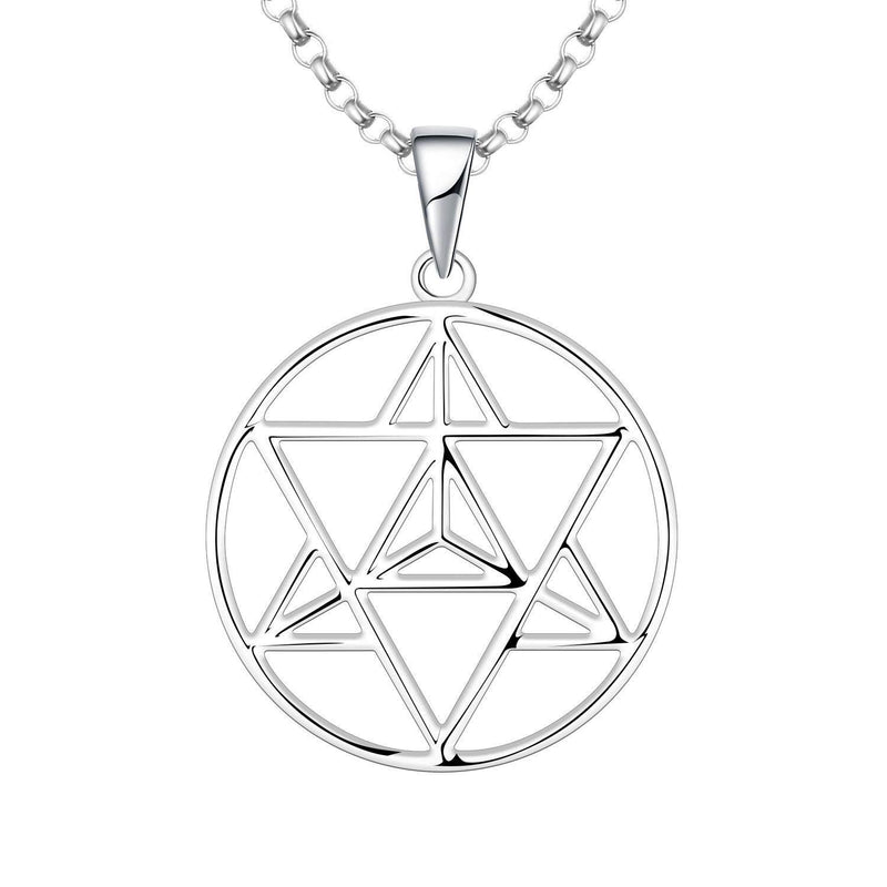 [Australia] - JO WISDOM Hexagram Necklace,925 Sterilng Silver Six Point Star Pendant with Chain,Jewelry for Women Girls 