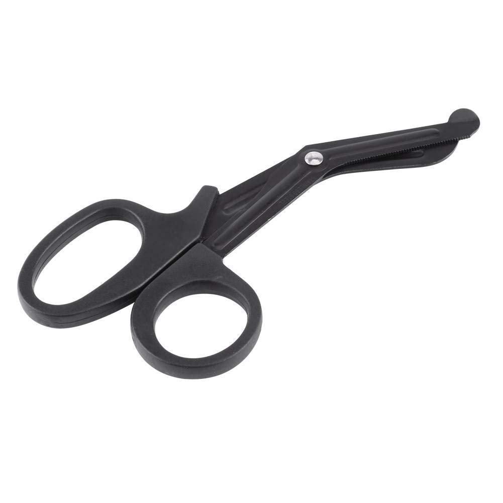 [Australia] - Medical Scissors,Bandage Shears Stainless Steel Curved Bandage Scissors for Medical & Nursing Purposes 18.3 X 9.2cm (Black) Black 