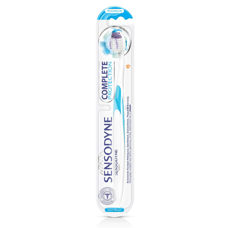 [Australia] - Sensodyne Complete Protection Soft Toothbrush, Pack of 1, Specially Designed for People with Sensitive Teeth, Assorted Colours Toothbrush. 