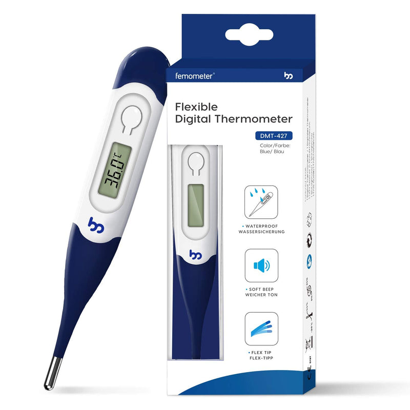 [Australia] - Femometer Thermometer for Adults Digital Thermometers with Flexible Tip, Fast Accurate Oral Body Thermometer for Adults Kids and Babies 