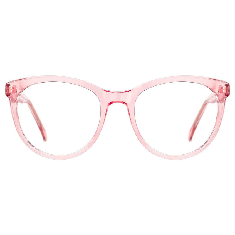 [Australia] - TIJN Stylish Oversized Blue Light Blocking Glasses for Women Anti Eyestrain Computer Glasses Screen Eyeglasses for Men Pink 