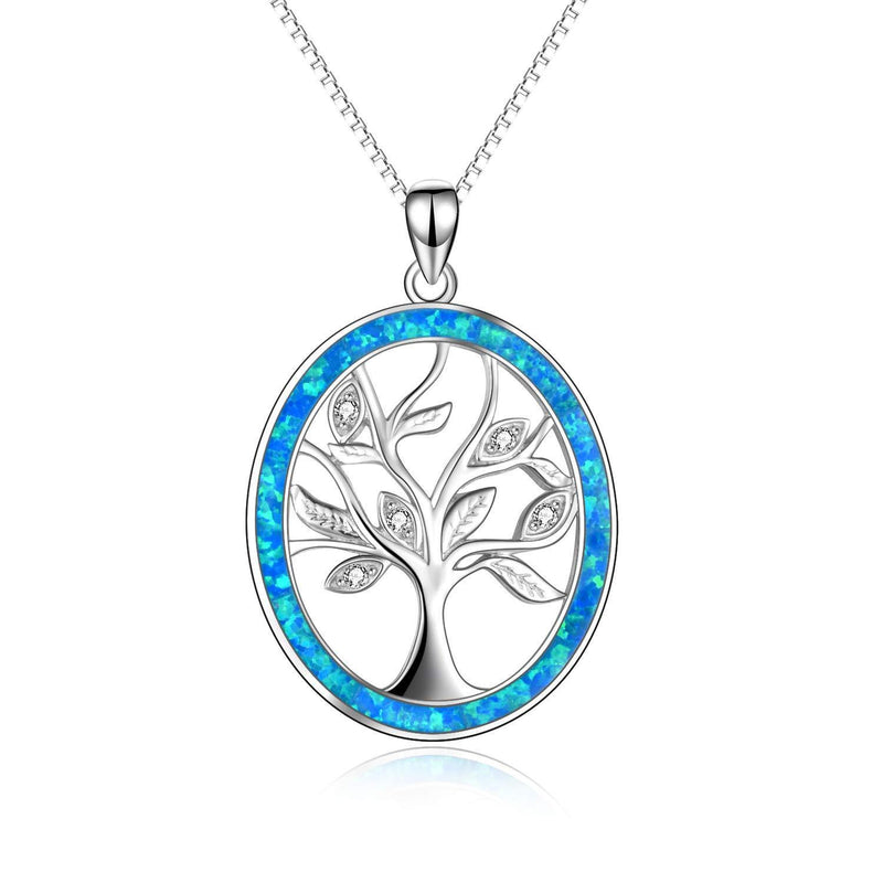 [Australia] - Sterling Silver Family Tree of Life Pendant Necklace for Her Women Mom Grandma Wife 