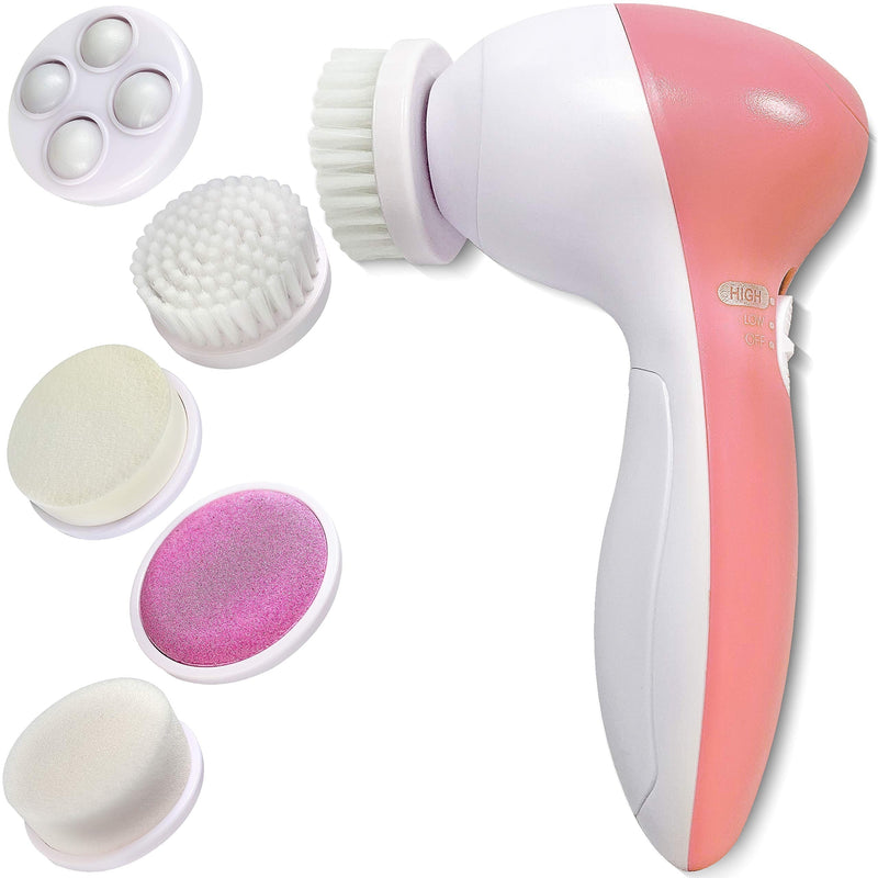 [Australia] - Facial Cleansing Brush 6 PCS Set (UK COMPANY) Makeup Exfoliating Brush Electric Cleanser Face Massager 